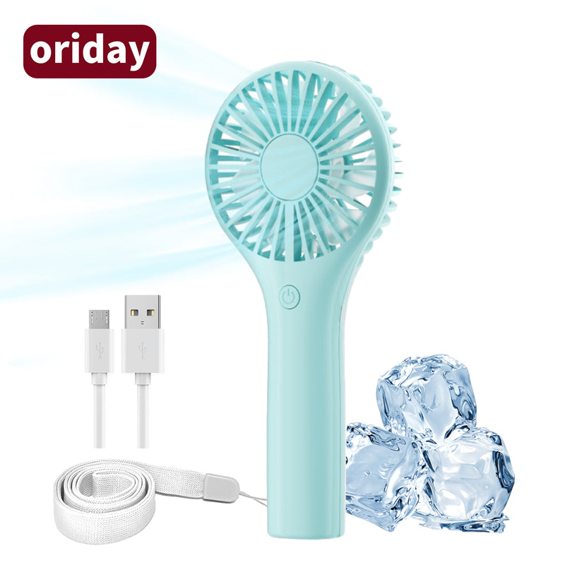 oriday Handheld Fan 2000mAh Battery Long-lasting, Quiet, Powerful Airflow, Portable, Compact, for Dormitory, Office, Home Use
