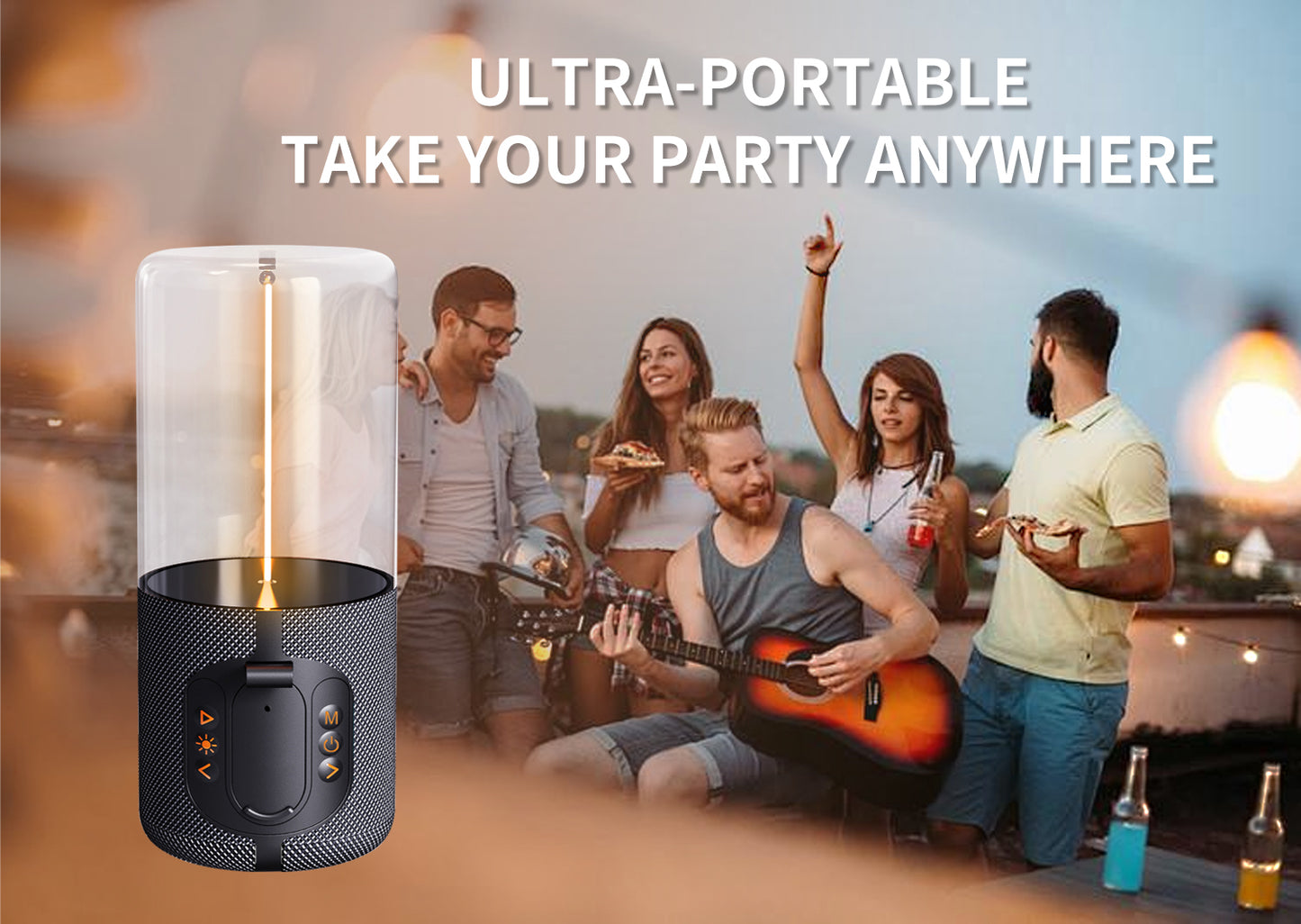 Oriday Bluetooth Speaker with Magnetic Floating Ambient Light – Music Table Lamp, Outdoor Speaker, Desktop Ornament, Birthday Gift, Premium Oriental Product