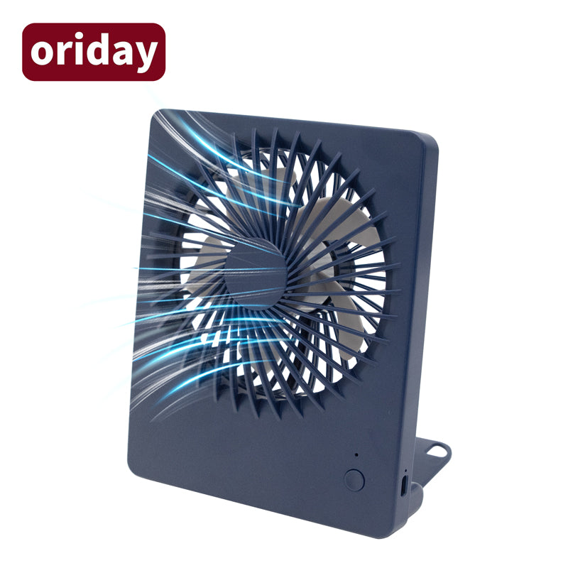 oriday square desktop fan silent strong wind office refrigeration charging cute long strip can shake his head folding portable boys and girls universal