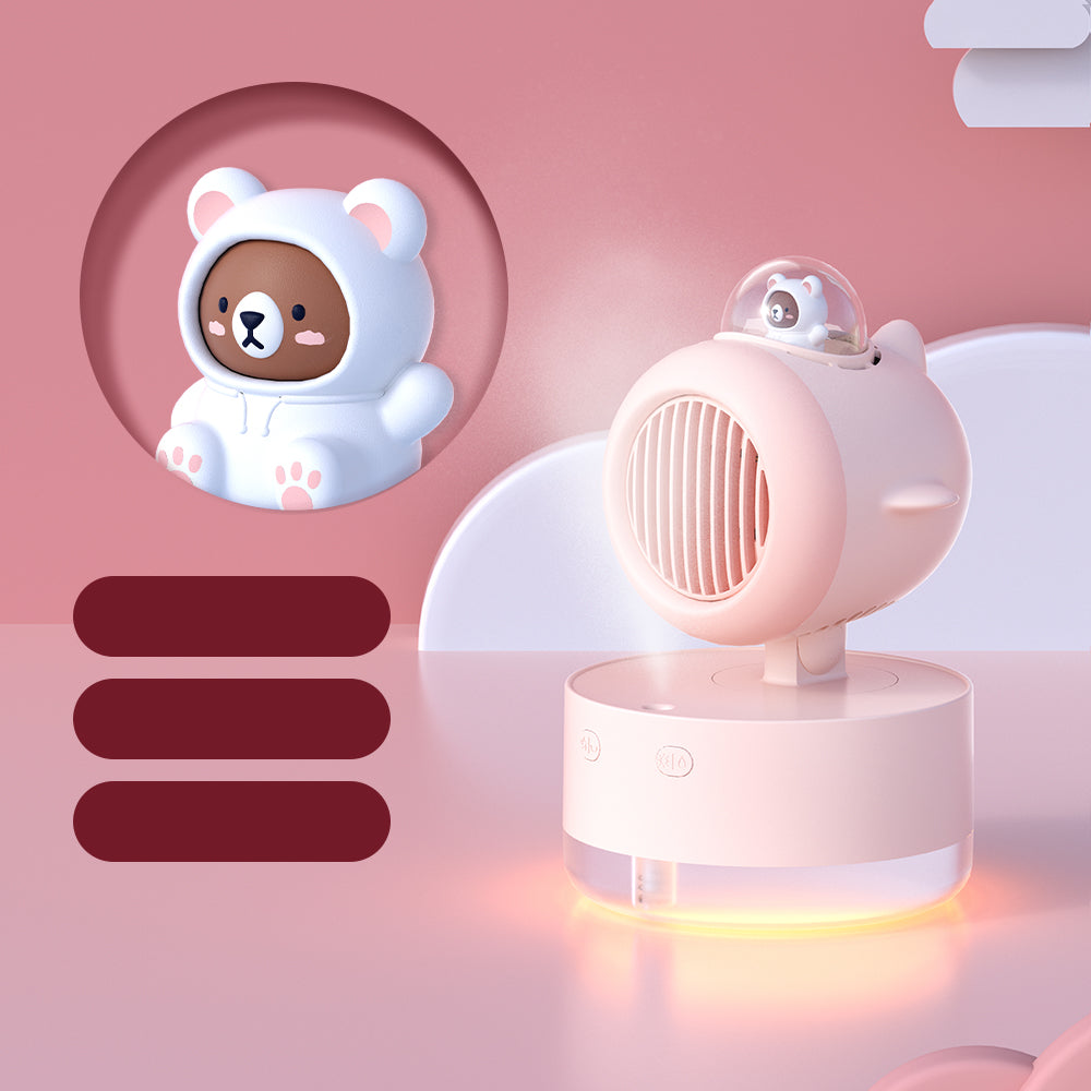 Oriday USB Mini Handheld Fan | Rechargeable Portable Mist Fan – Quiet Desktop Fan for Students, Dorms, and Offices