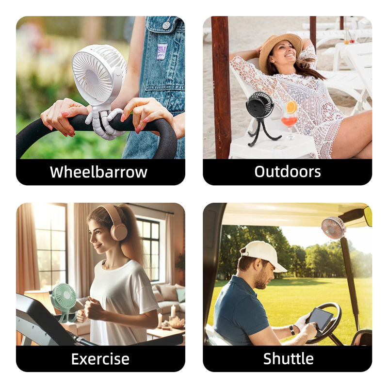 【Multifunctional Silent Fan | 360° Rotation + Hanging or Standing】3 Wind Speeds・Detachable for Cleaning・Built-in Battery・Brushless Silent Motor・Ideal for Camping, Dorms, Kitchen, Home & Outdoor Use – Oriday
