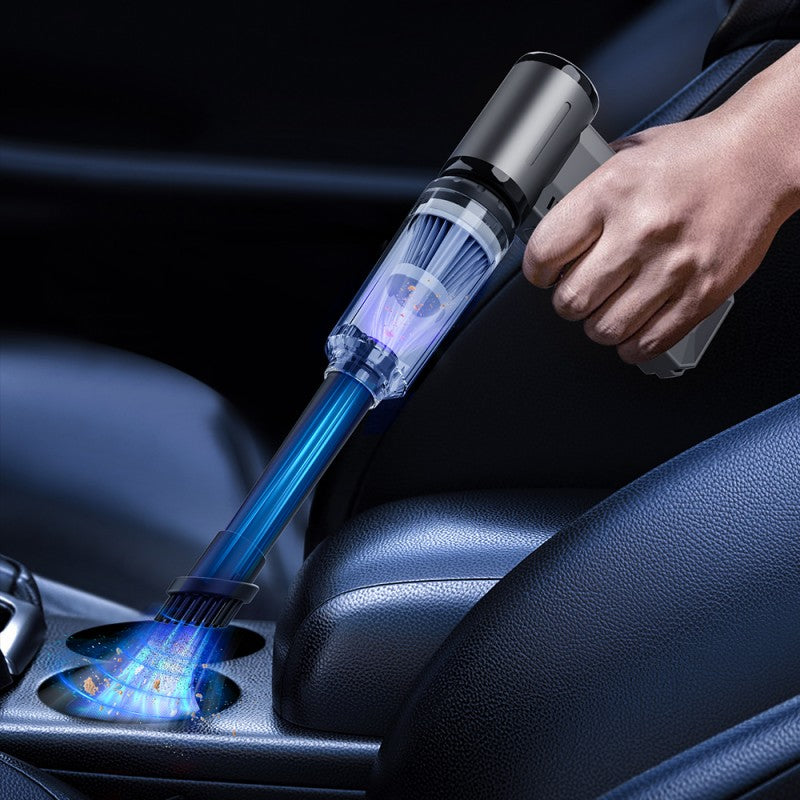 Cross-border high-speed turbo handheld fan, 4-in-1: hair dryer, car vacuum cleaner, air pump, and fire booster for outdoor campfires. Type-C rechargeable, portable for camping, travel, or home use – by Oriental Prime.