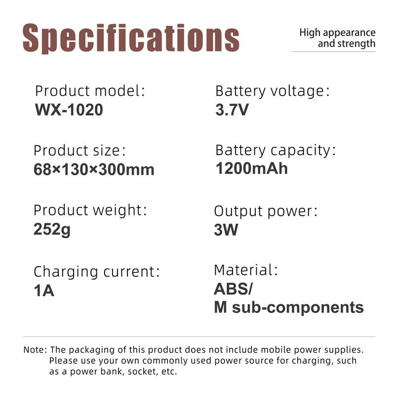 【Multifunctional Silent Fan | 360° Rotation + Hanging or Standing】3 Wind Speeds・Detachable for Cleaning・Built-in Battery・Brushless Silent Motor・Ideal for Camping, Dorms, Kitchen, Home & Outdoor Use – Oriday