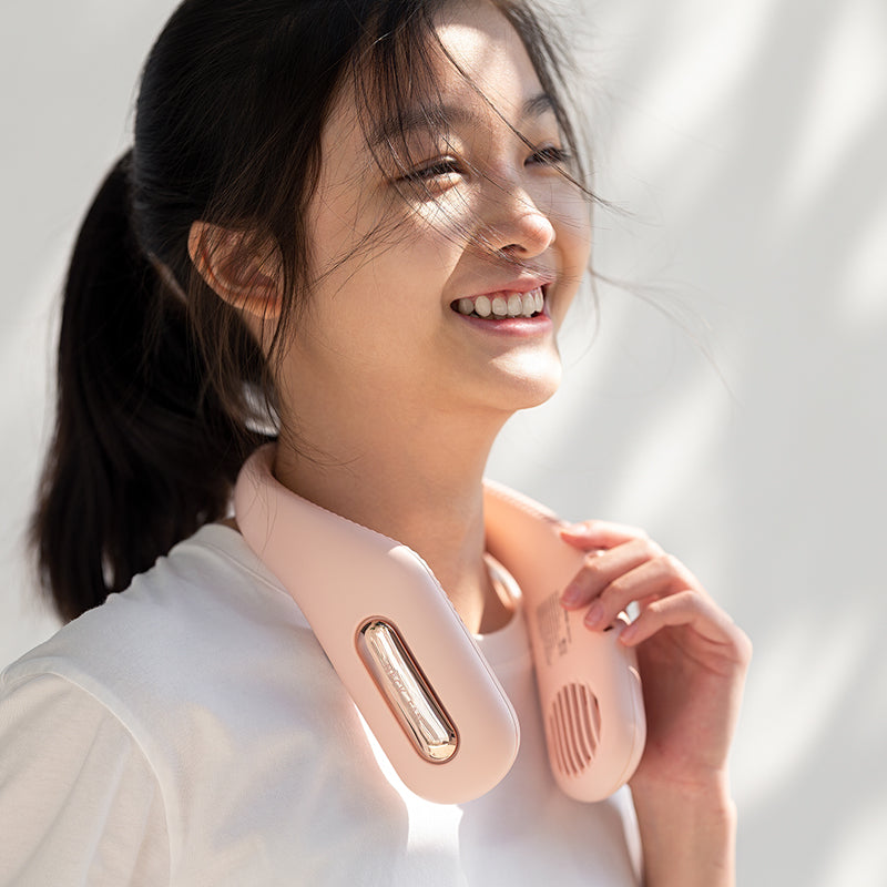 Oriday 掛脖風扇 USB充電|2400mAh 大容量續航・商場熱賣一體式設計・夏日清涼神器
