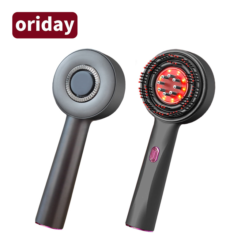 Oriday 紅光激光頭皮按摩梳|多功能生髮護理梳・電動抓揉導液設計・便攜家用節日送禮推薦