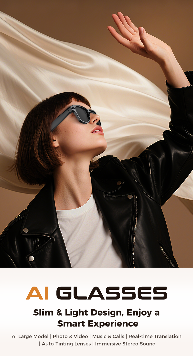 oriday New AI Smart Glasses | Instant Translation + Object Recognition + 4K HD Recording — Smart Wearable Technology