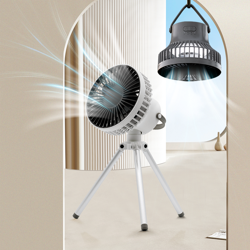 Oriday Tripod Camping Fan|Portable Rechargeable Hanging and Standing Fan・Large Battery Capacity with Extra Long Runtime・Suitable for Outdoor and Quiet Home Use