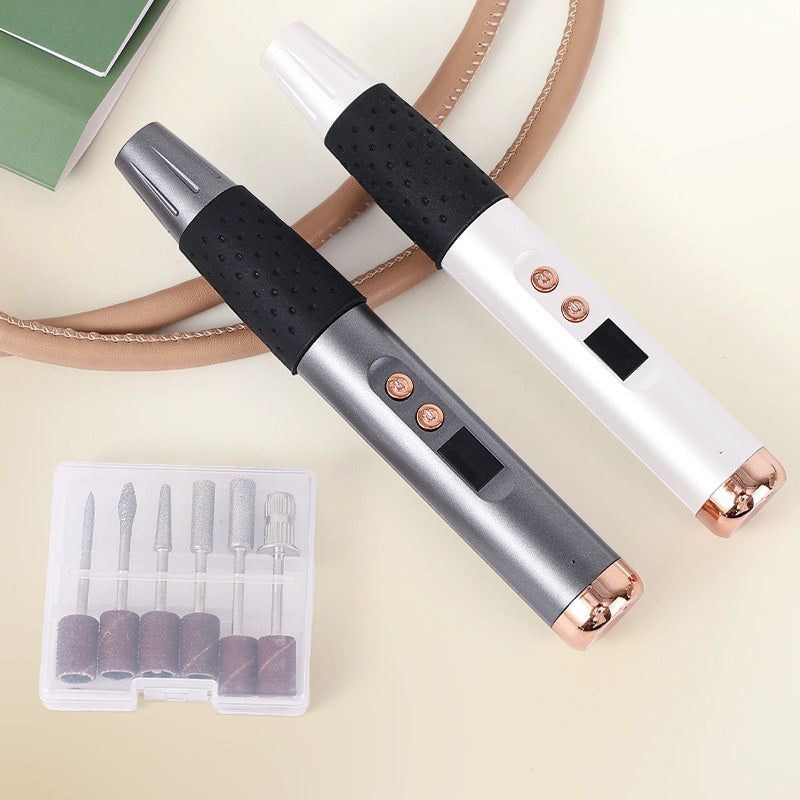 Oriday Smart Nail and Nail Care Device - High-speed Low-noise Gear Shift, Ceramic Grinding Head, LCD Display | Reversible Operation, Multi-functional Grinding Heads to Meet Daily Nail Care Needs | 90-Minute Battery Life, Type-C Charging