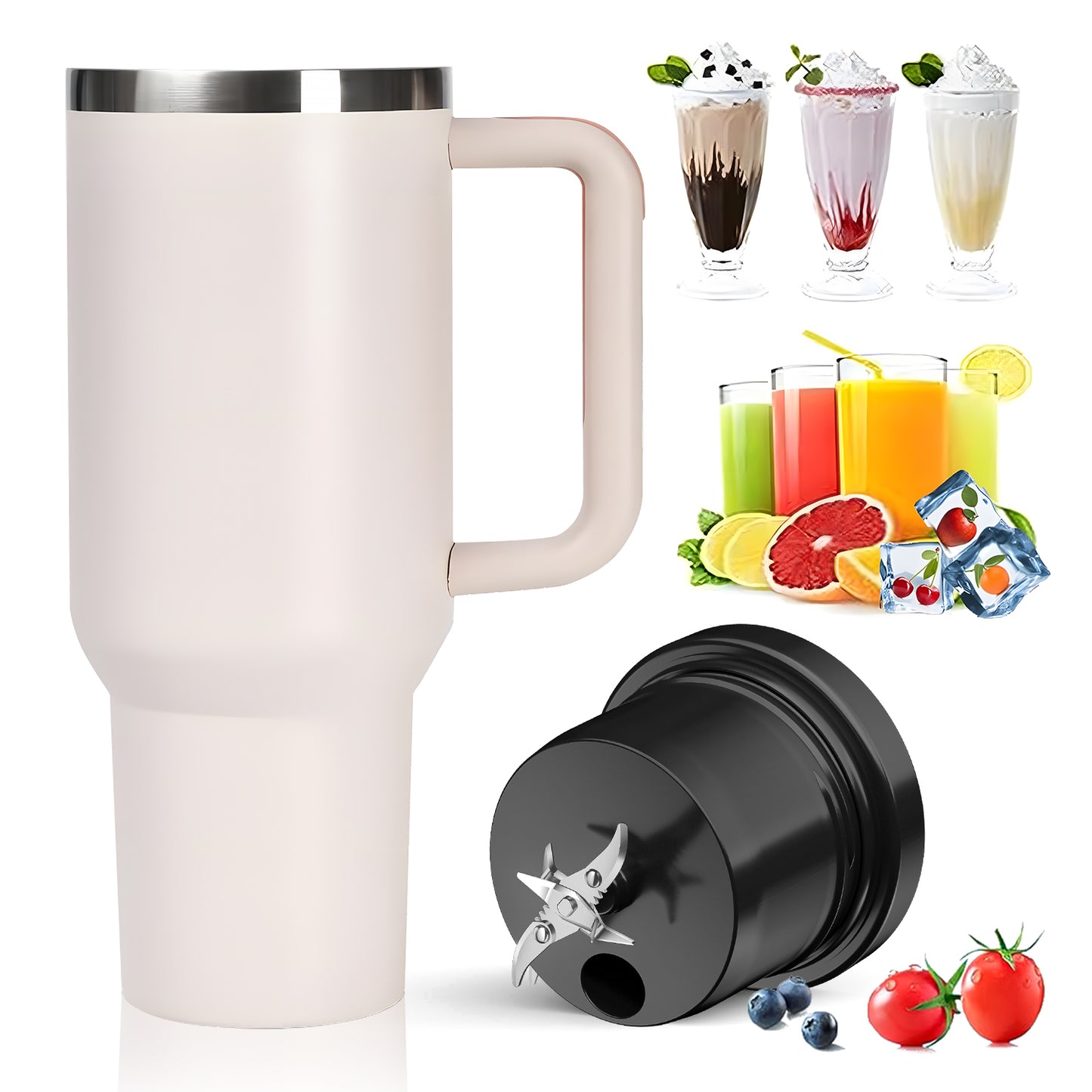 oriday Large Capacity Juice Cup, Ice Crushing, Portable Multi-function Electric Juicer, Dondong Cup, Wireless Fresh Juice On-the-Go, Outdoor and Home Use, Eastern Good Product