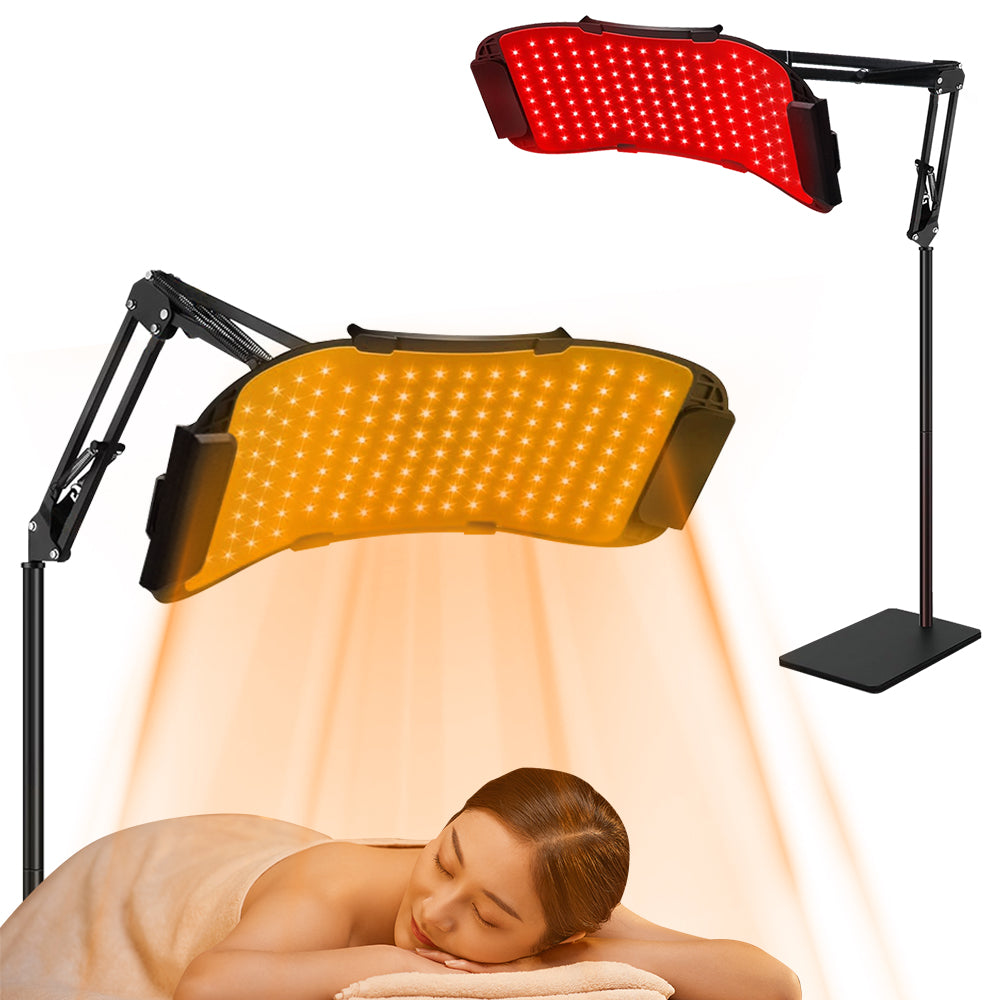oriday Silicone Energy Panel | Multi-band LED Light Therapy Lamp | Red Light + Blue Light + Yellow Light + Infrared for Comprehensive Skin Care | Can be paired with a Floor Stand | Home Full-Body Therapy Device