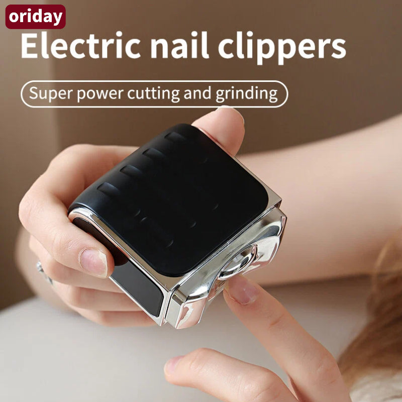 Oriday智能修甲器電動指甲刀- 剪磨一體,3檔可選,單手輕鬆操作 | 甲屑收納倉設計,乾淨衛生,低噪音設計 | Type-C充電,90分鐘持久續航