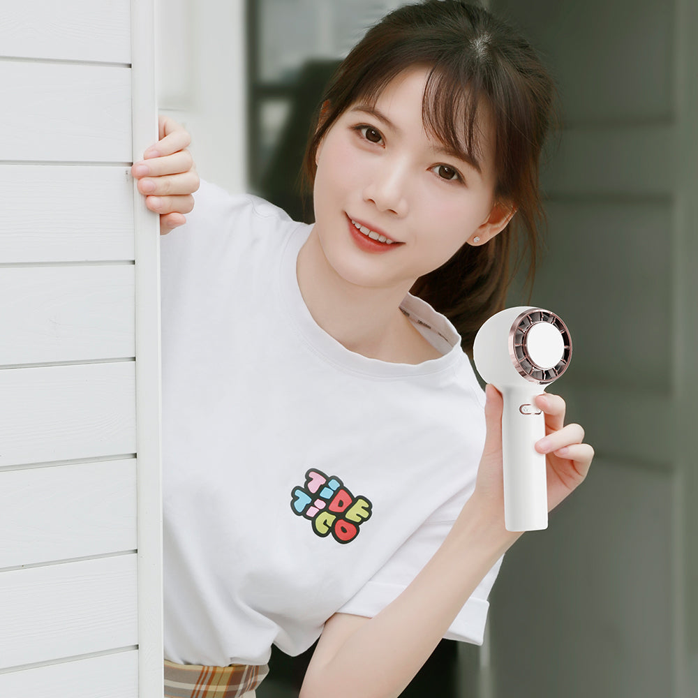 Oriday Handheld Bladeless Cooling Fan|USB Rechargeable Mini Silent Powerful Airflow・Ice Cooling Sensation・Long Battery Life for Outdoor Use