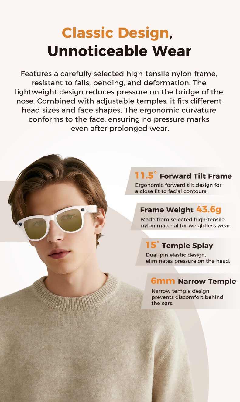 oriday New AI Smart Glasses | Instant Translation + Object Recognition + 4K HD Recording — Smart Wearable Technology
