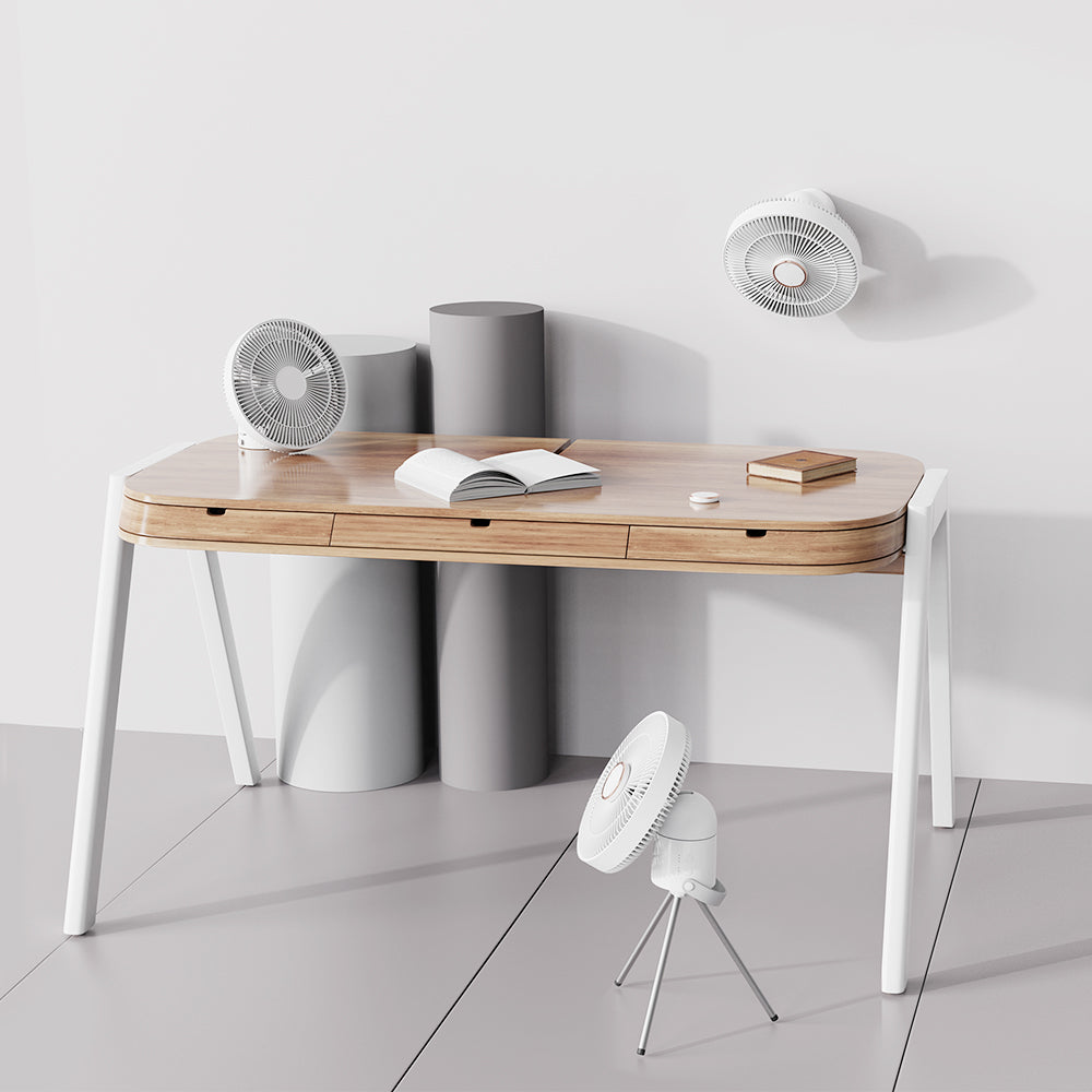 Oriday 三脚キャンプファン|静音・充電式・LEDライト&リモコン付き床置き扇風機・屋外テント/家庭両用ポータブル