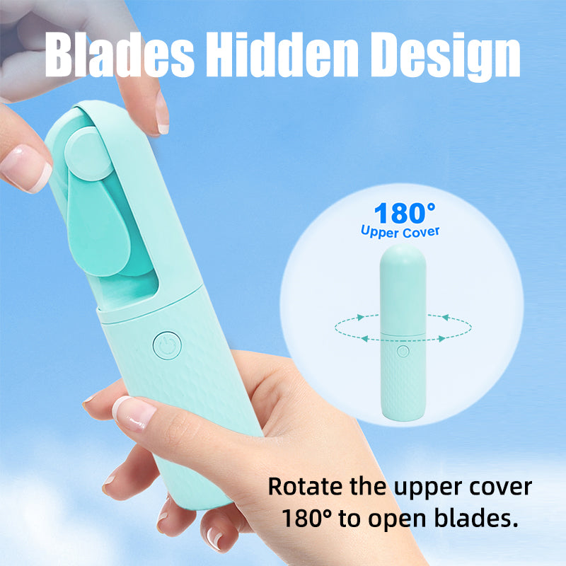 oriday Handheld mini fan portable pocket fan for students small rechargeable ultra-quiet USB foldable with ultra-long battery life for indoor and outdoor use, office, dormitory, Eastern Good Products
