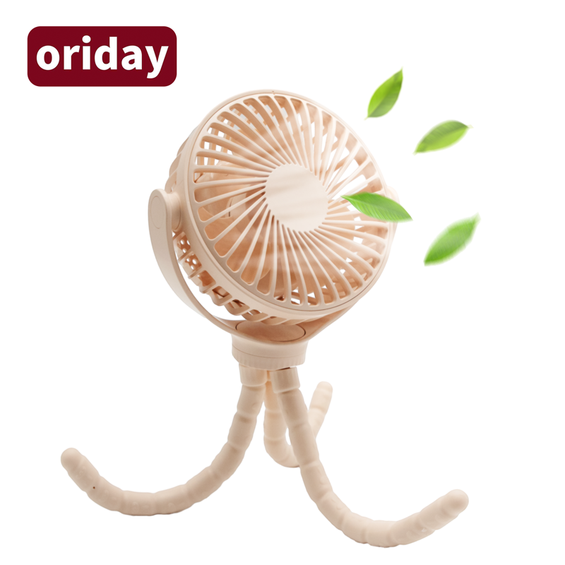 【Multifunctional Silent Fan | 360° Rotation + Hanging or Standing】3 Wind Speeds・Detachable for Cleaning・Built-in Battery・Brushless Silent Motor・Ideal for Camping, Dorms, Kitchen, Home & Outdoor Use – Oriday