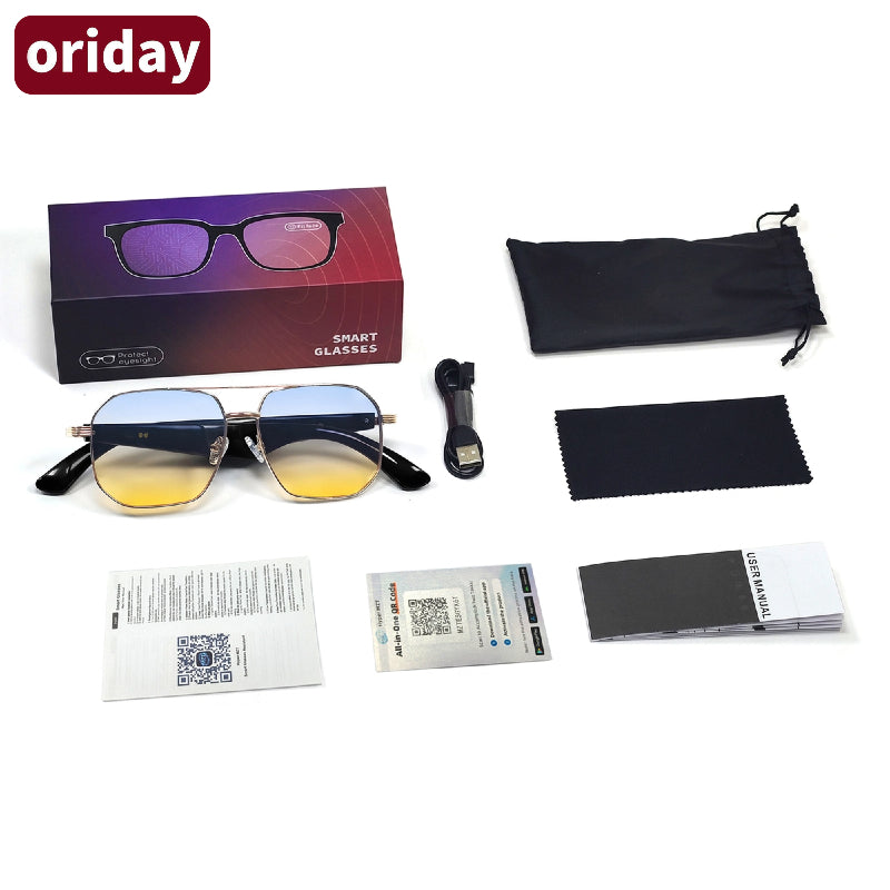 Oriday AI Translation Smart Sunglasses|UV400 UV Protection, Music Playback, Bluetooth Calls|Essential for Outdoor Sports GY300