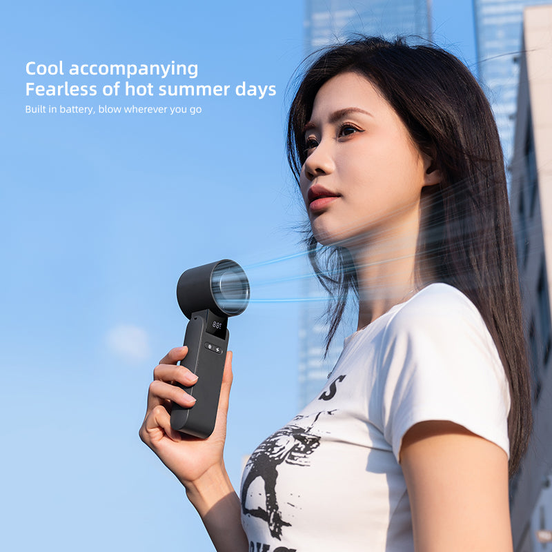 Oriday ultra-high-speed powerful handheld cooling mini fan, foldable, with semiconductor ice-cooling, strong airflow, portable for outdoor use, wearable around the neck, perfect for office, desktop, student dormitory – Oriental Liangpin.