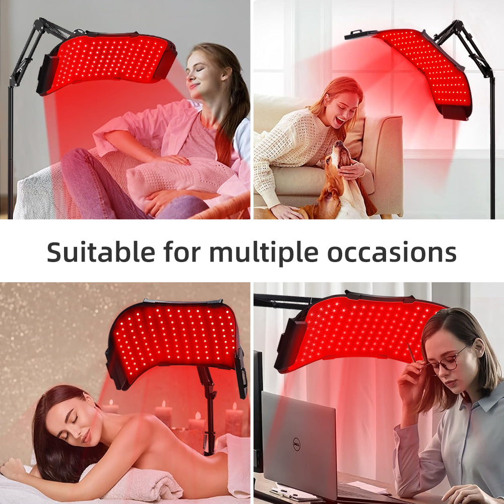 oriday Silicone Energy Panel | Multi-band LED Light Therapy Lamp | Red Light + Blue Light + Yellow Light + Infrared for Comprehensive Skin Care | Can be paired with a Floor Stand | Home Full-Body Therapy Device