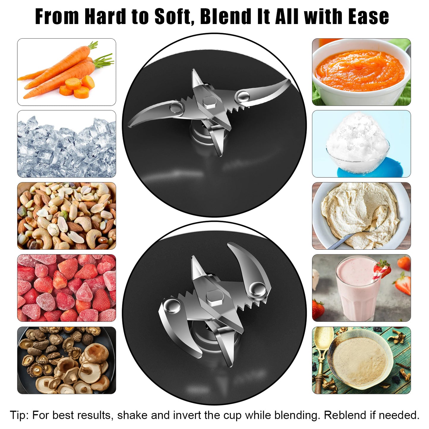 oriday Large Capacity Juice Cup, Ice Crushing, Portable Multi-function Electric Juicer, Dondong Cup, Wireless Fresh Juice On-the-Go, Outdoor and Home Use, Eastern Good Product