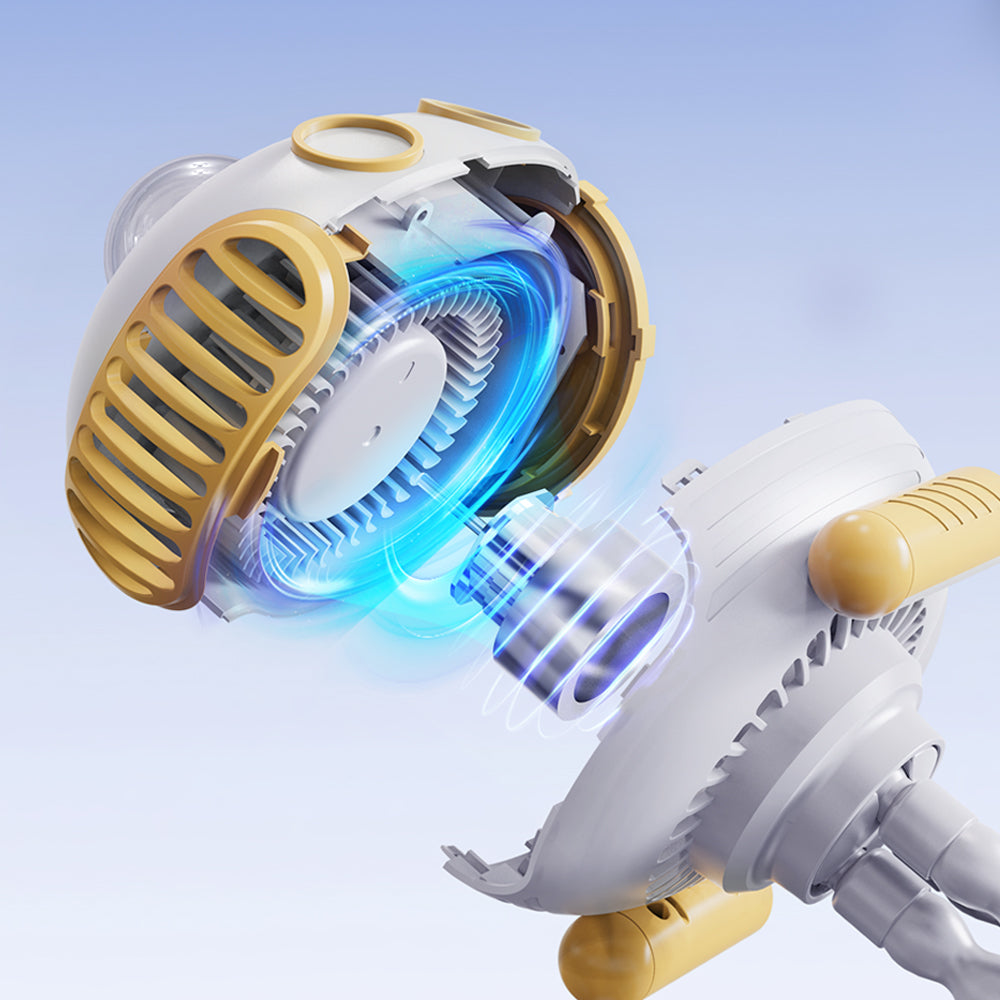 Oriday ベビーカーファン|タコ型ブレードレスファン・USB充電式・静音・指はさみ防止・赤ちゃん専用の携帯用ミニファン