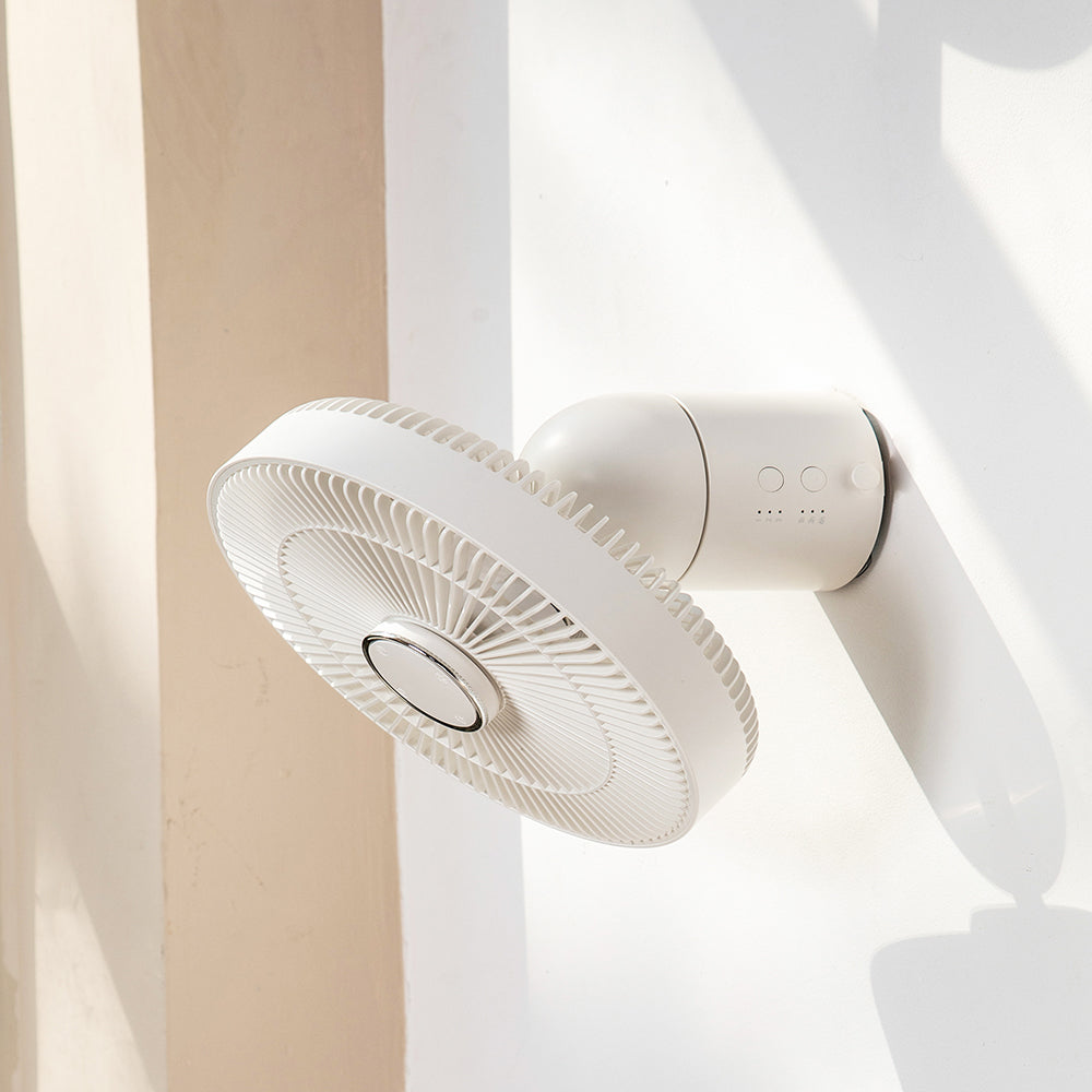 Oriday 三脚キャンプファン|静音・充電式・LEDライト&リモコン付き床置き扇風機・屋外テント/家庭両用ポータブル