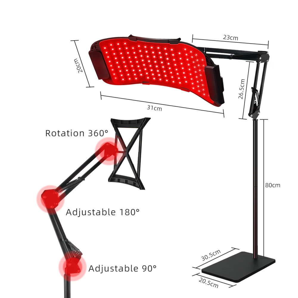 oriday Silicone Energy Panel | Multi-band LED Light Therapy Lamp | Red Light + Blue Light + Yellow Light + Infrared for Comprehensive Skin Care | Can be paired with a Floor Stand | Home Full-Body Therapy Device