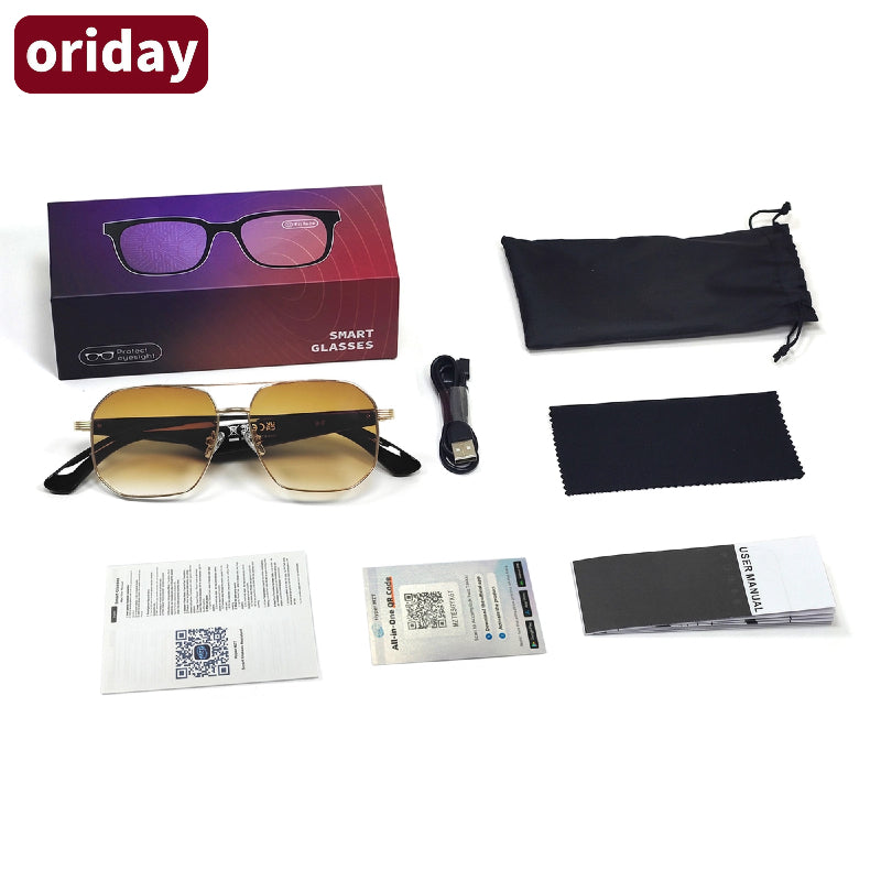 Oriday AI Translation Smart Sunglasses|UV400 UV Protection, Music Playback, Bluetooth Calls|Essential for Outdoor Sports GY300