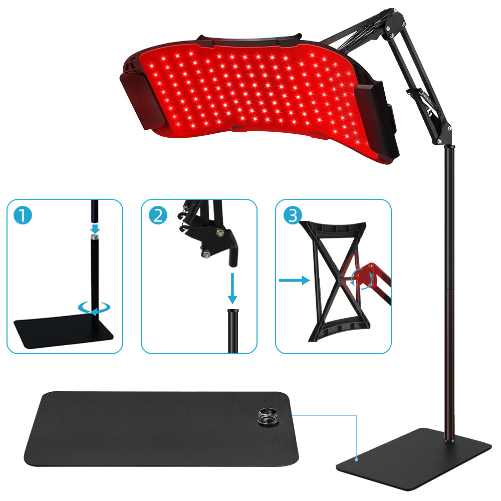 oriday Silicone Energy Panel | Multi-band LED Light Therapy Lamp | Red Light + Blue Light + Yellow Light + Infrared for Comprehensive Skin Care | Can be paired with a Floor Stand | Home Full-Body Therapy Device