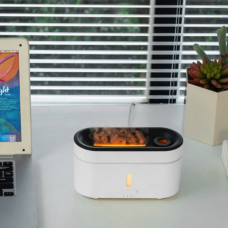 Oriday 火焰香薰加濕器|吐圈圈霧化儀・精油氛圍燈・智能定時香氛機・家用臥室靜音款