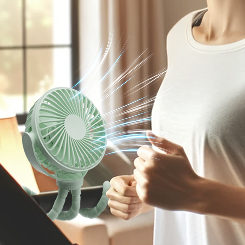 【Multifunctional Silent Fan | 360° Rotation + Hanging or Standing】3 Wind Speeds・Detachable for Cleaning・Built-in Battery・Brushless Silent Motor・Ideal for Camping, Dorms, Kitchen, Home & Outdoor Use – Oriday