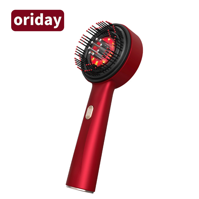 Oriday 紅光激光頭皮按摩梳|多功能生髮護理梳・電動抓揉導液設計・便攜家用節日送禮推薦