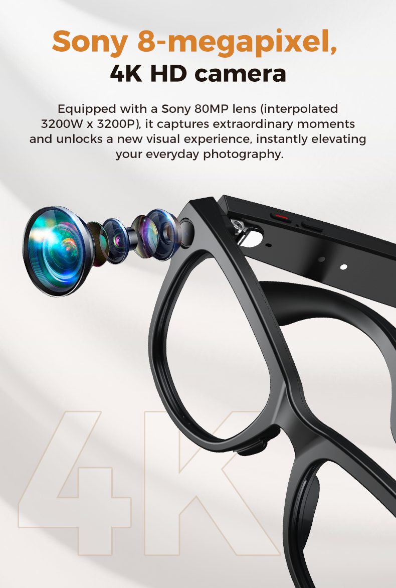 oriday New AI Smart Glasses | Instant Translation + Object Recognition + 4K HD Recording — Smart Wearable Technology