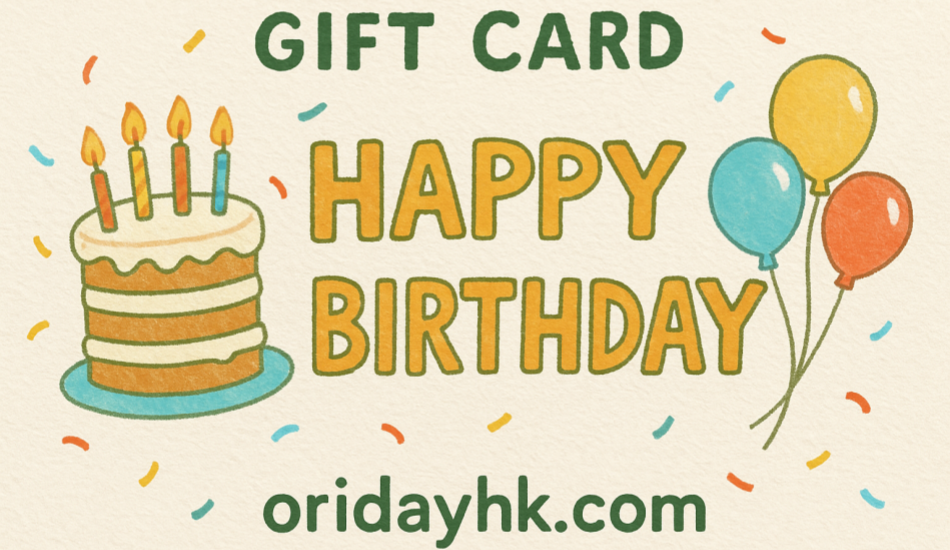 oridayhk.com Birthday Gift Card