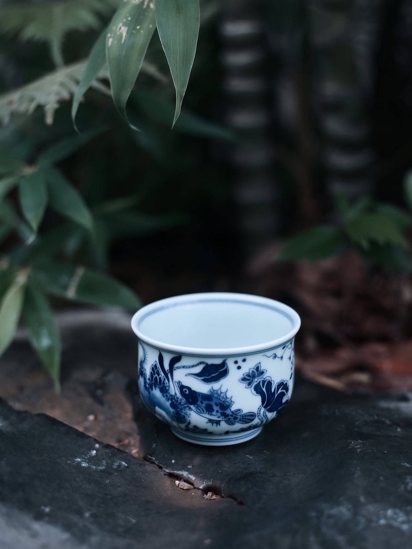 Oriday 青花陶磁製功夫茶杯|レトロな釉下彩の主人杯|おすすめの中式品茗茶杯