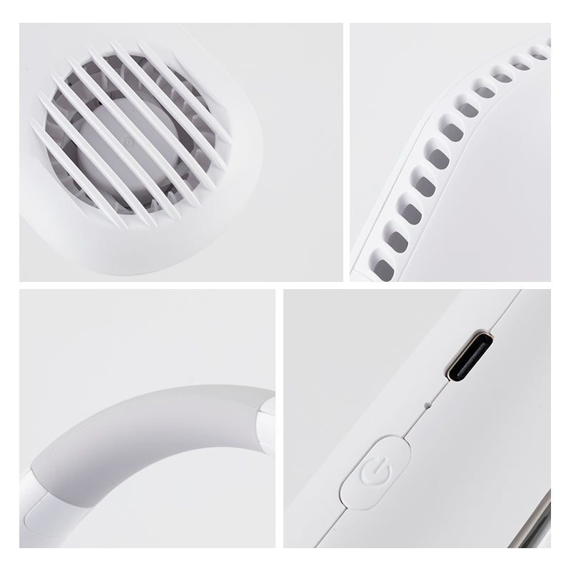 Oriday 掛脖風扇 USB充電|2400mAh 大容量續航・商場熱賣一體式設計・夏日清涼神器