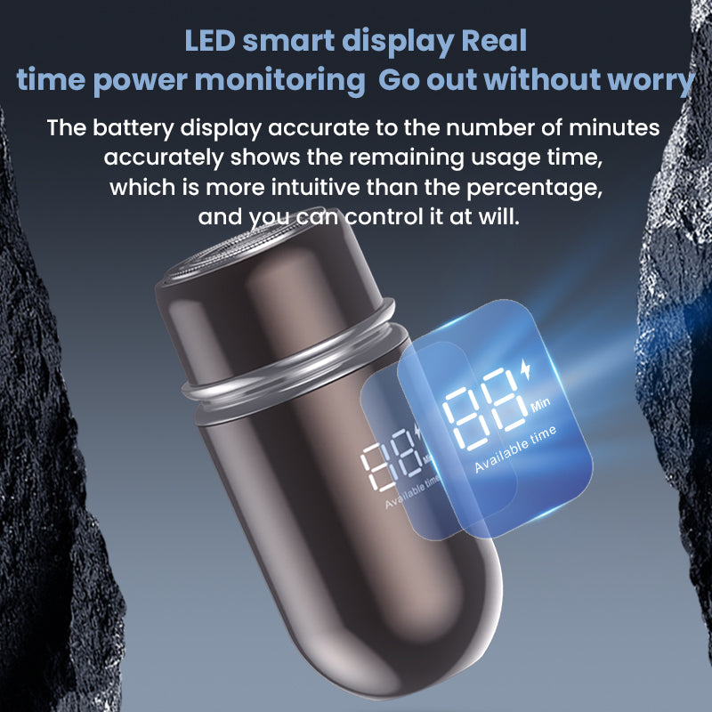 Oriday電動シェーバー メンズ、小型ミニサイズ、旅行用、携帯用、充電式、ダブル刃、マルチ機能、ギフトボックス入り