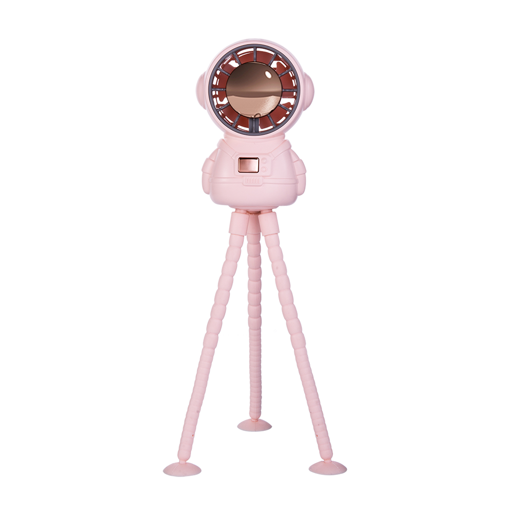 Oriday Astronaut Stroller Fan|Bladeless Octopus Design・USB Rechargeable・Quiet & Baby-Safe・Portable Desk and Handheld Fan for Babies