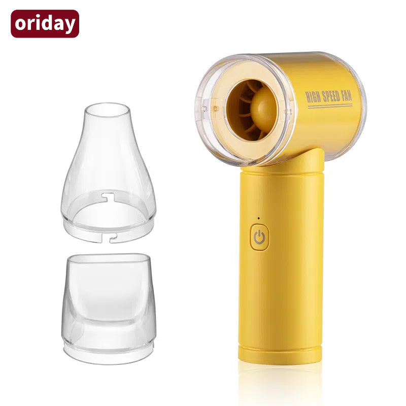 Oriday mini handheld fan silent portable rechargeable cooling artifact turbine high-speed powerful brushless motor snow blowing home office desktop student dormitory outdoor hand-held Oriental good products