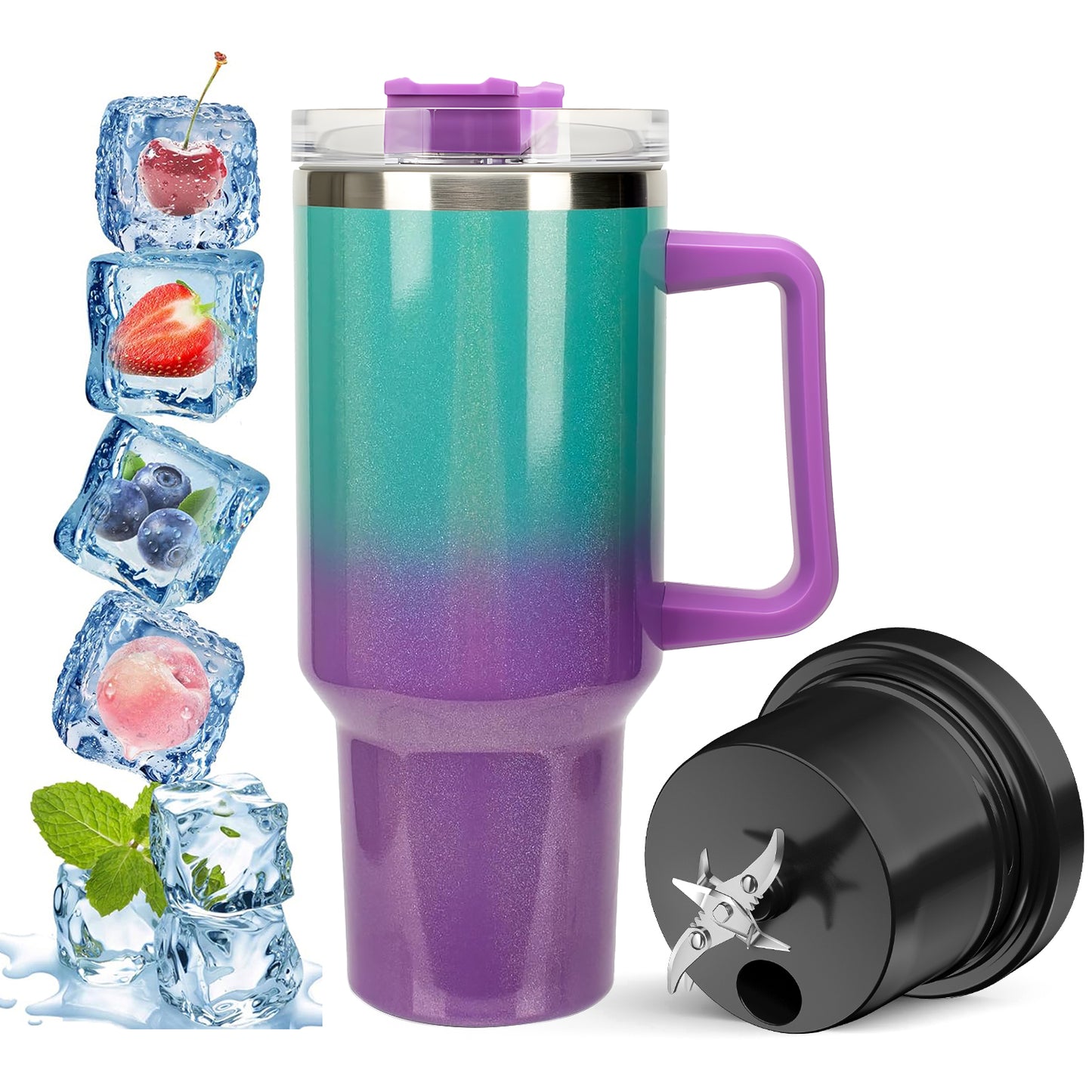 oriday Large Capacity Juice Cup, Ice Crushing, Portable Multi-function Electric Juicer, Dondong Cup, Wireless Fresh Juice On-the-Go, Outdoor and Home Use, Eastern Good Product