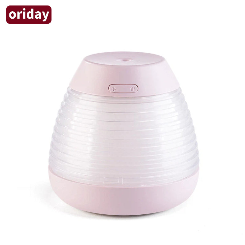 Oriday【加濕器推薦2025】松果創意香薰機|USB靜音加濕・七彩燈光・缺水自動斷電|辦公室家居皆適用