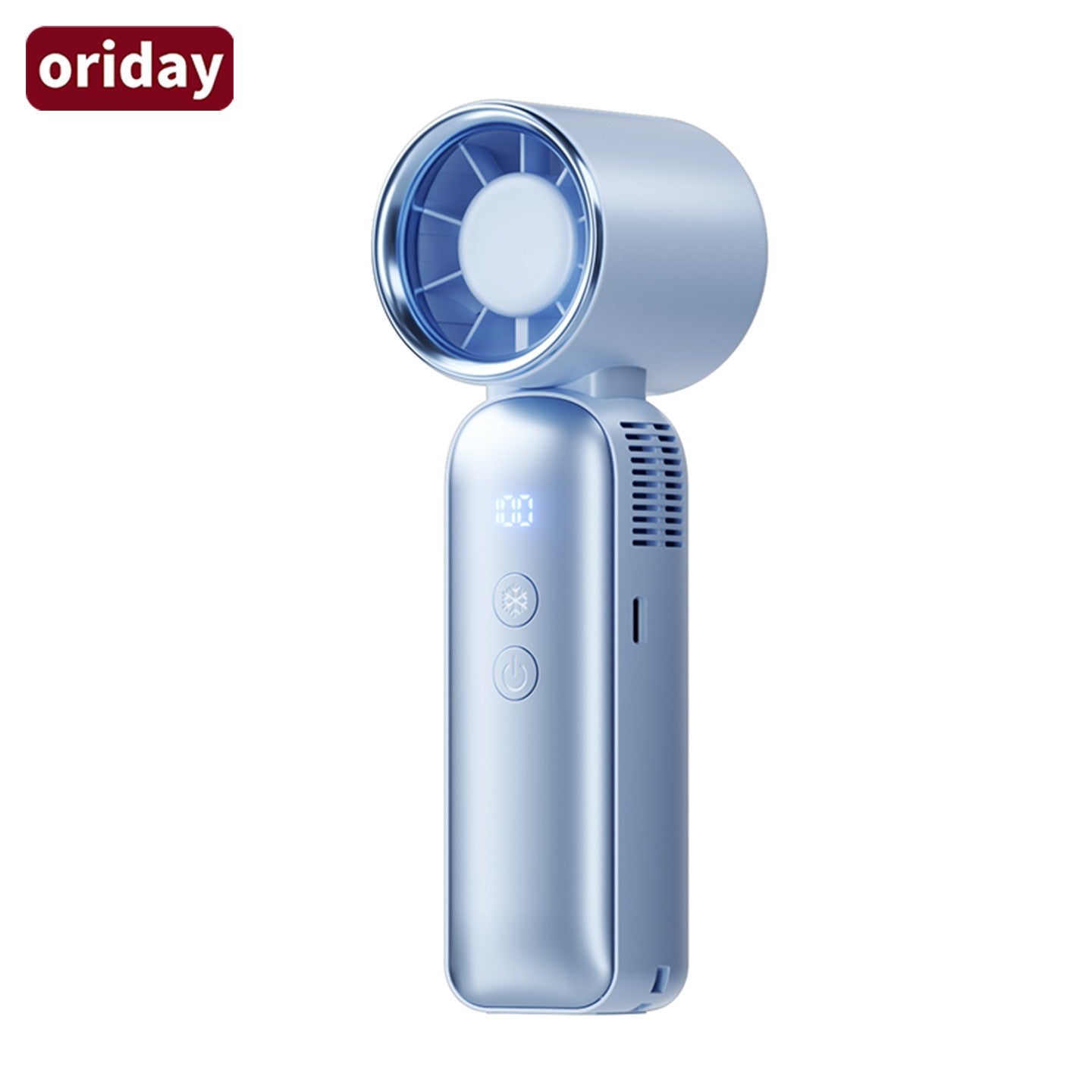 oriday便攜手持風扇|無刷電機+100檔無極調速|半導體制冷冰瓷降溫|4000mAh續航13小時|LED數顯 | 262g超輕便攜