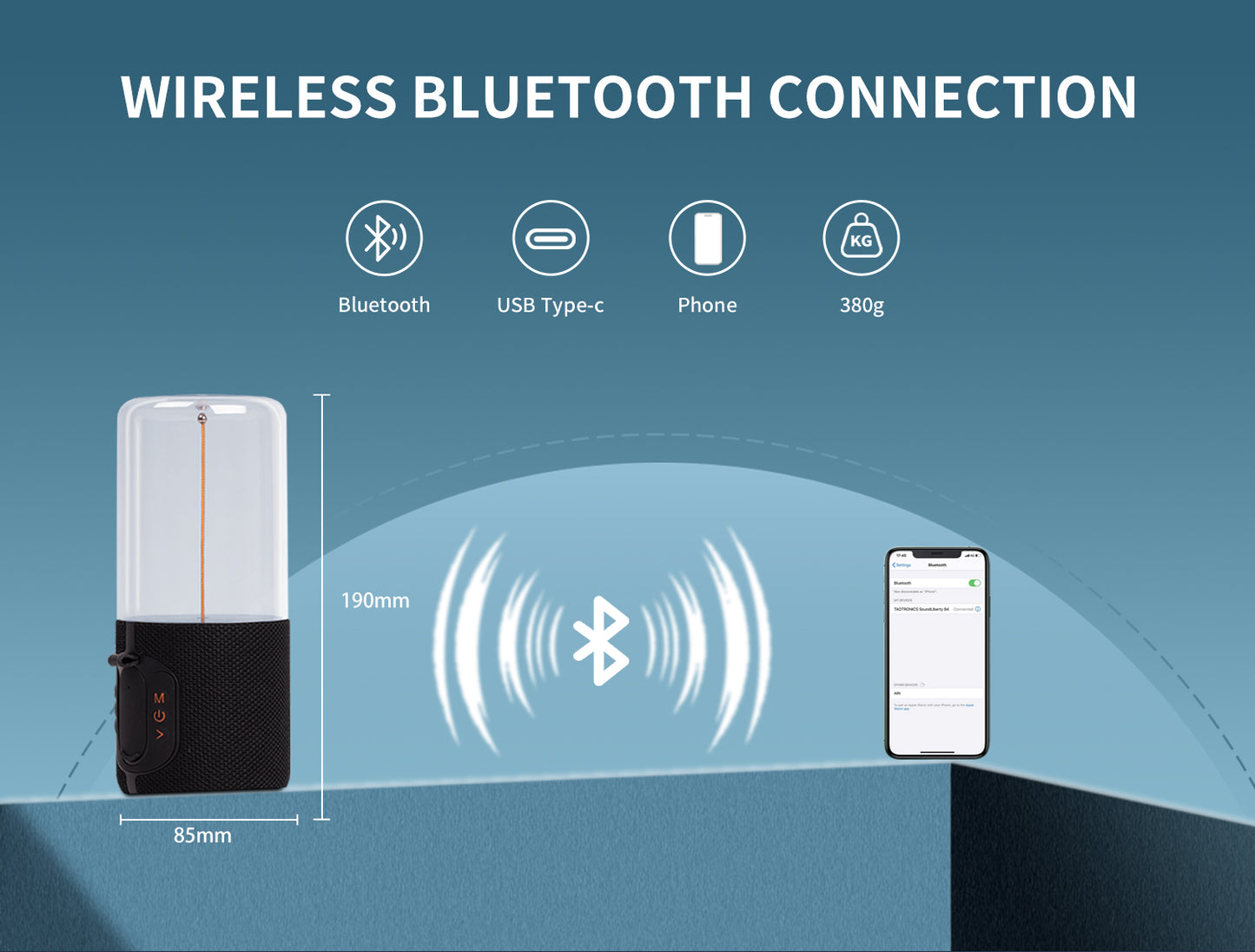 Oriday磁気浮遊Bluetoothスピーカー付き雰囲気ランプ – 音楽テーブルランプ、屋外スピーカー、デスクトップ装飾、誕生日プレゼント、高品質な東洋製品