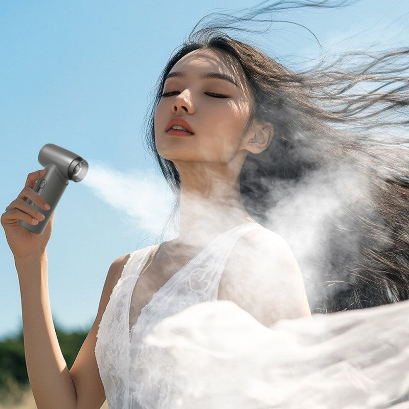 2025 new high-speed turbo power fan with USB charging, portable mini hair dryer, air pump, vacuum cleaner, and fire booster – perfect for home use, outdoor camping, and on-the-go. By Oriental Prime.

