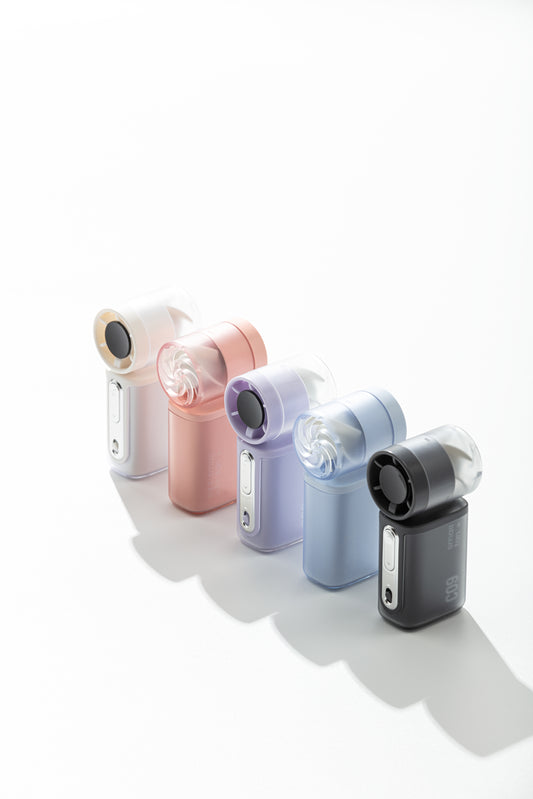 Oriday ハンディミニ高速ファン 四段階風量調節 精密送風 静音設計 113g軽量 外出携帯便利 3000mAh Type-C急速充電 長時間使用 耐久性ABS素材
