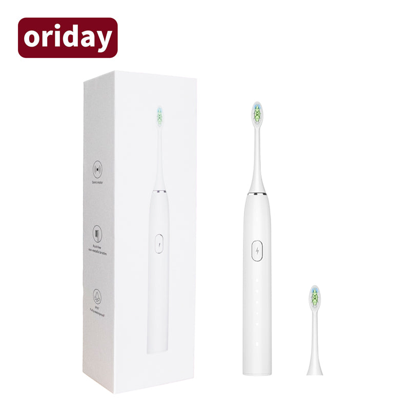 oriday New Electric Toothbrush, Wireless Charging, Adult Couple Gift Set, Men and Women Specific, Portable, Independent High-End Waterproof Soft Brush Head with 1 Replacement Head, for Home Use, Dormitory, Eastern Quality Product
