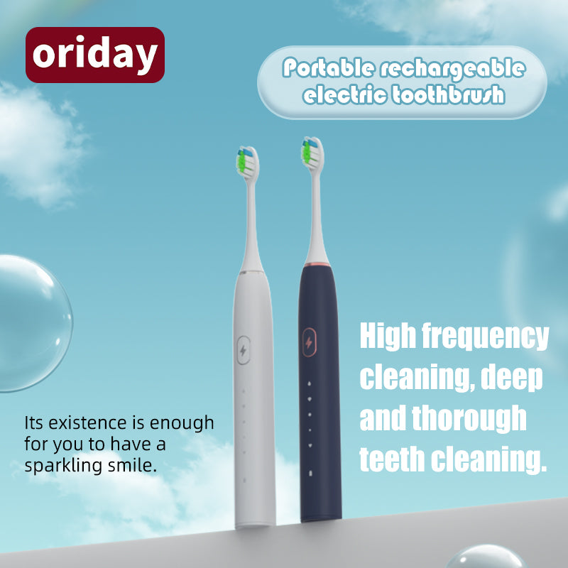 oriday New Electric Toothbrush, Wireless Charging, Adult Couple Gift Set, Men and Women Specific, Portable, Independent High-End Waterproof Soft Brush Head with 1 Replacement Head, for Home Use, Dormitory, Eastern Quality Product

