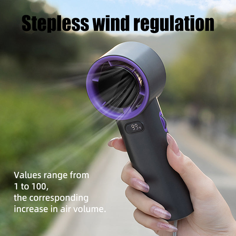 oriday High-Speed Handheld Fan 100 Levels, Ultra-Quiet Cooling, Large Capacity, Long-lasting Battery, Durable, Powerful, Portable, for Home, Desk, Dormitory, Office, Travel, Eastern Good