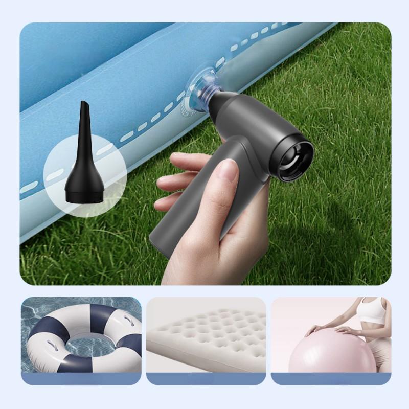 2025 new high-speed turbo power fan with USB charging, portable mini hair dryer, air pump, vacuum cleaner, and fire booster – perfect for home use, outdoor camping, and on-the-go. By Oriental Prime.
