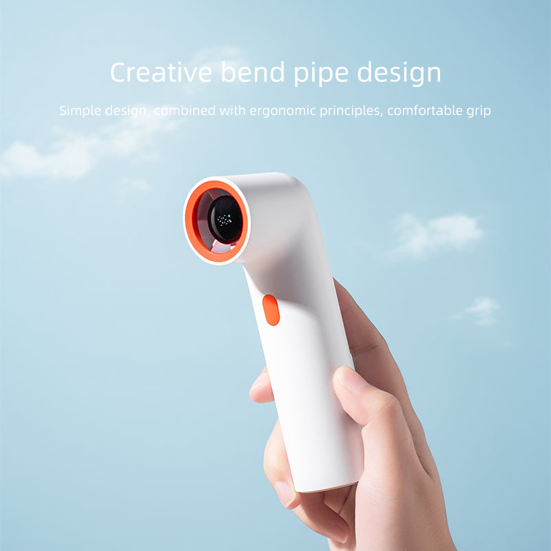 Oriday Portable Curved Tube Fan 15000 RPM Speed Display 3000mAh Large Battery One-Button Speed Adjustment Compact and Portable